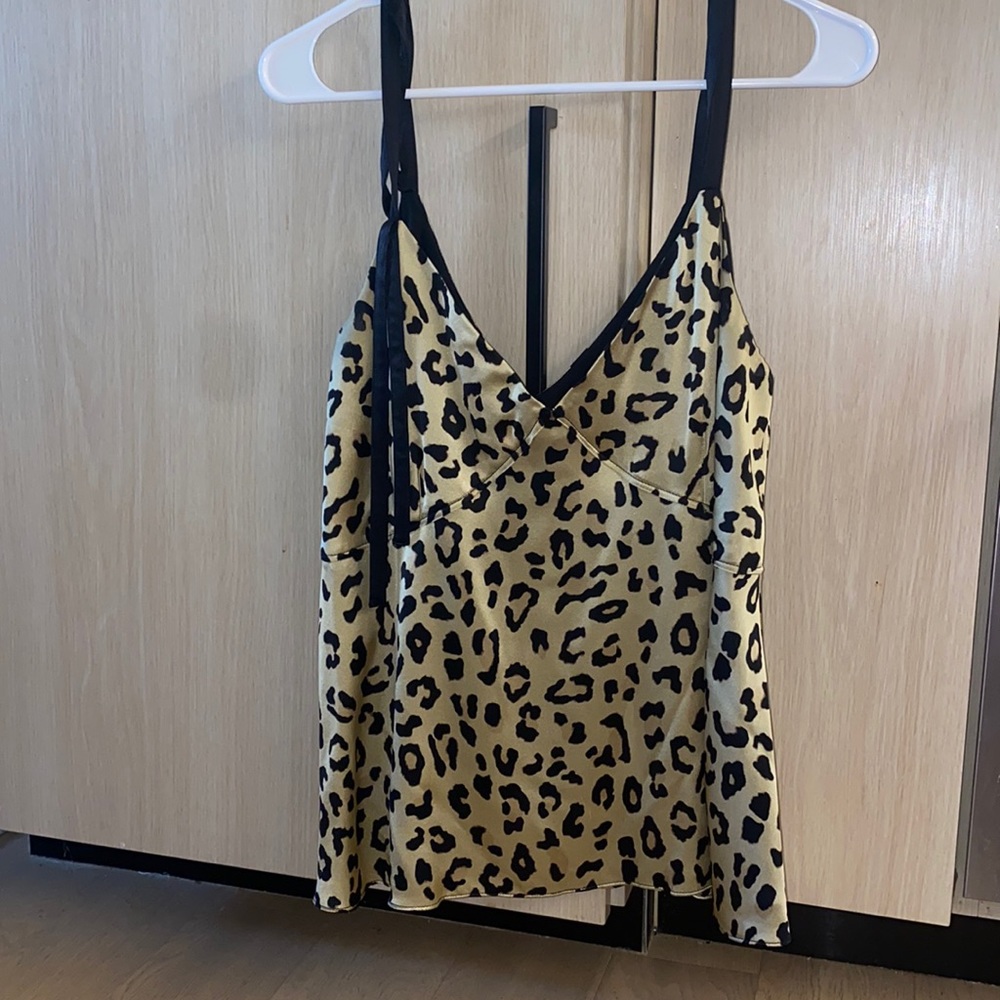 Silk Leopard Cinq a sept top